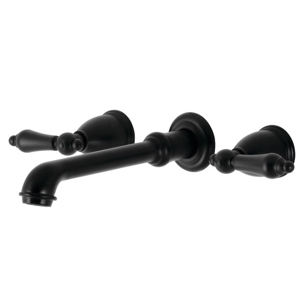 Kingston Brass KS7020AL Two-Handle Wall Mount Tub Faucet, Matte Black KS7020AL - main